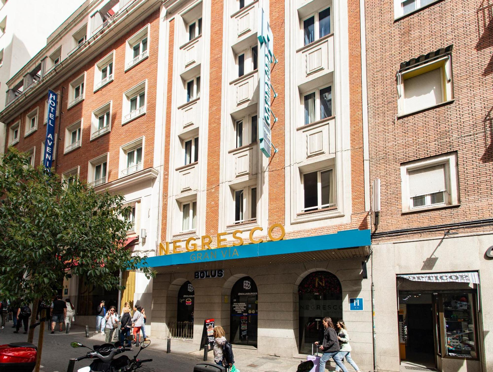 Negresco Gran Via Hotel Madri Exterior foto